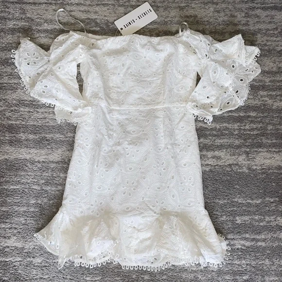 Saints and Secrets off the shoulder white Size Boutique